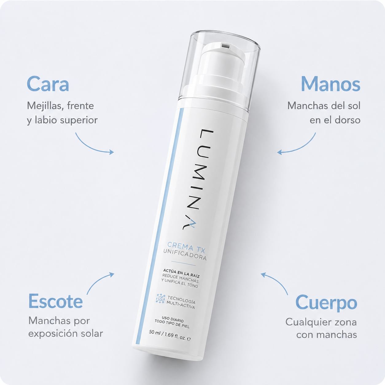 Lumine | Chau a tus manchas, elimínalas desde la raíz.