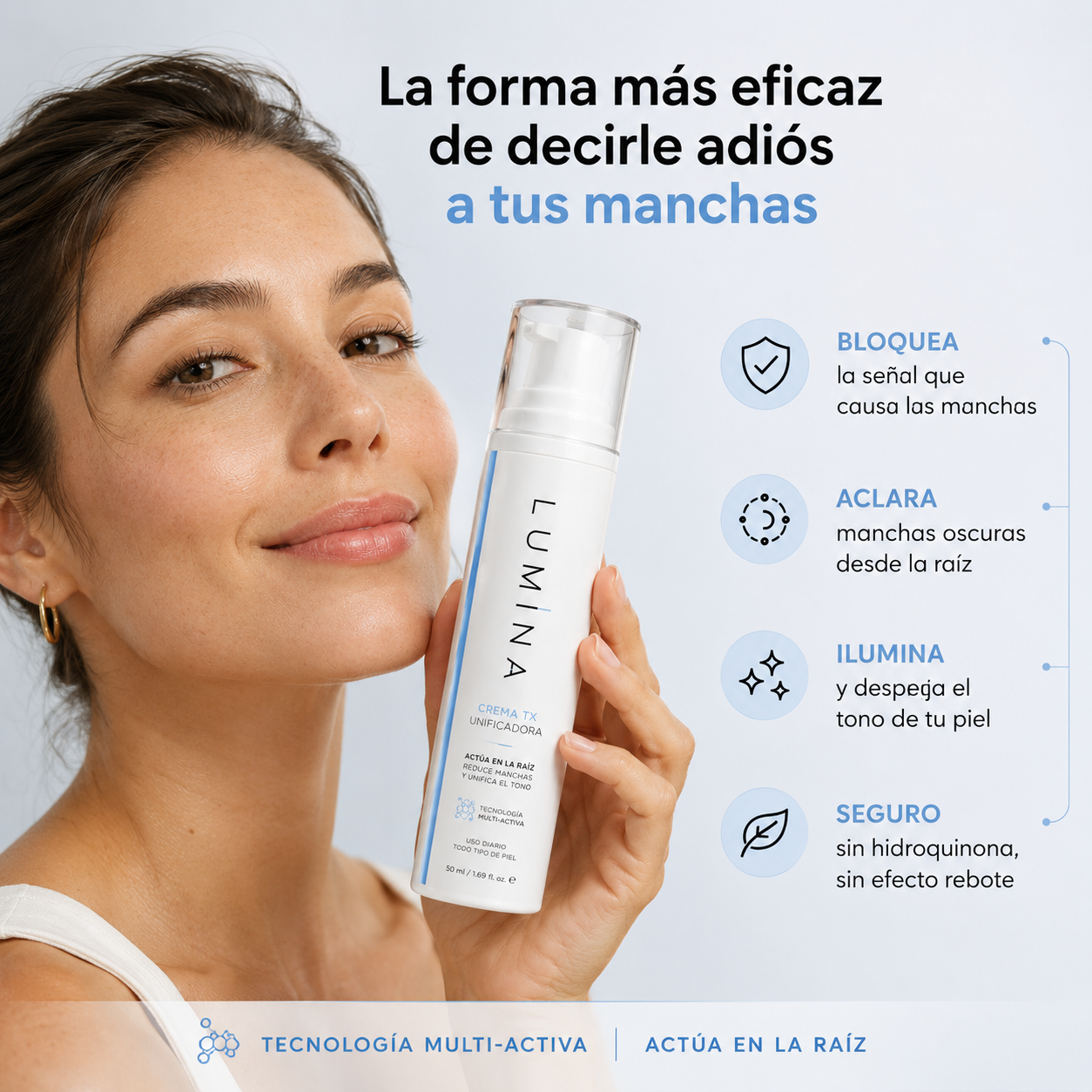 Lumine | Chau a tus manchas, elimínalas desde la raíz.